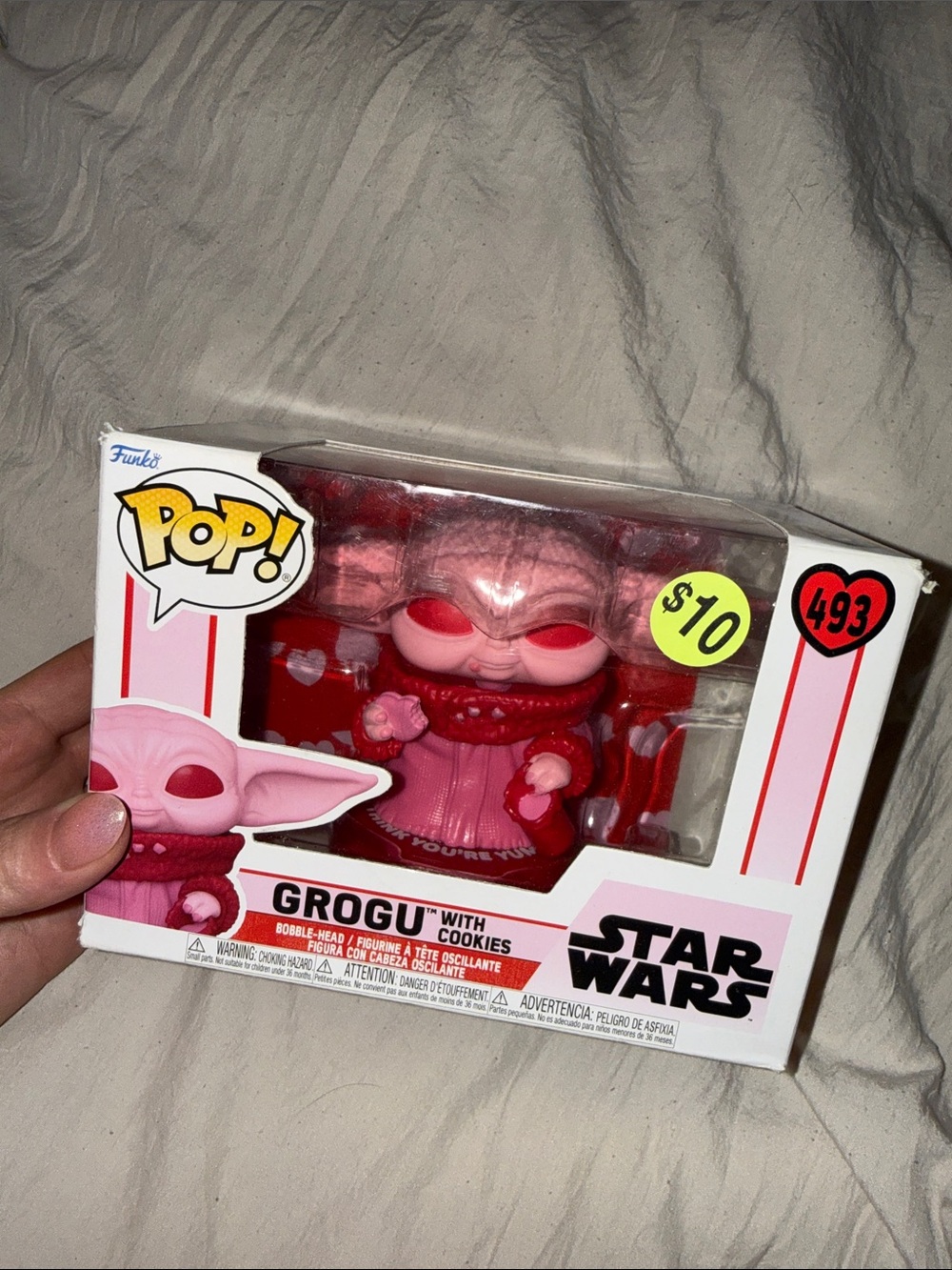 Funko Grogu with Cookies Pink Pop! Vinyl Figure - Hot Pink Variant